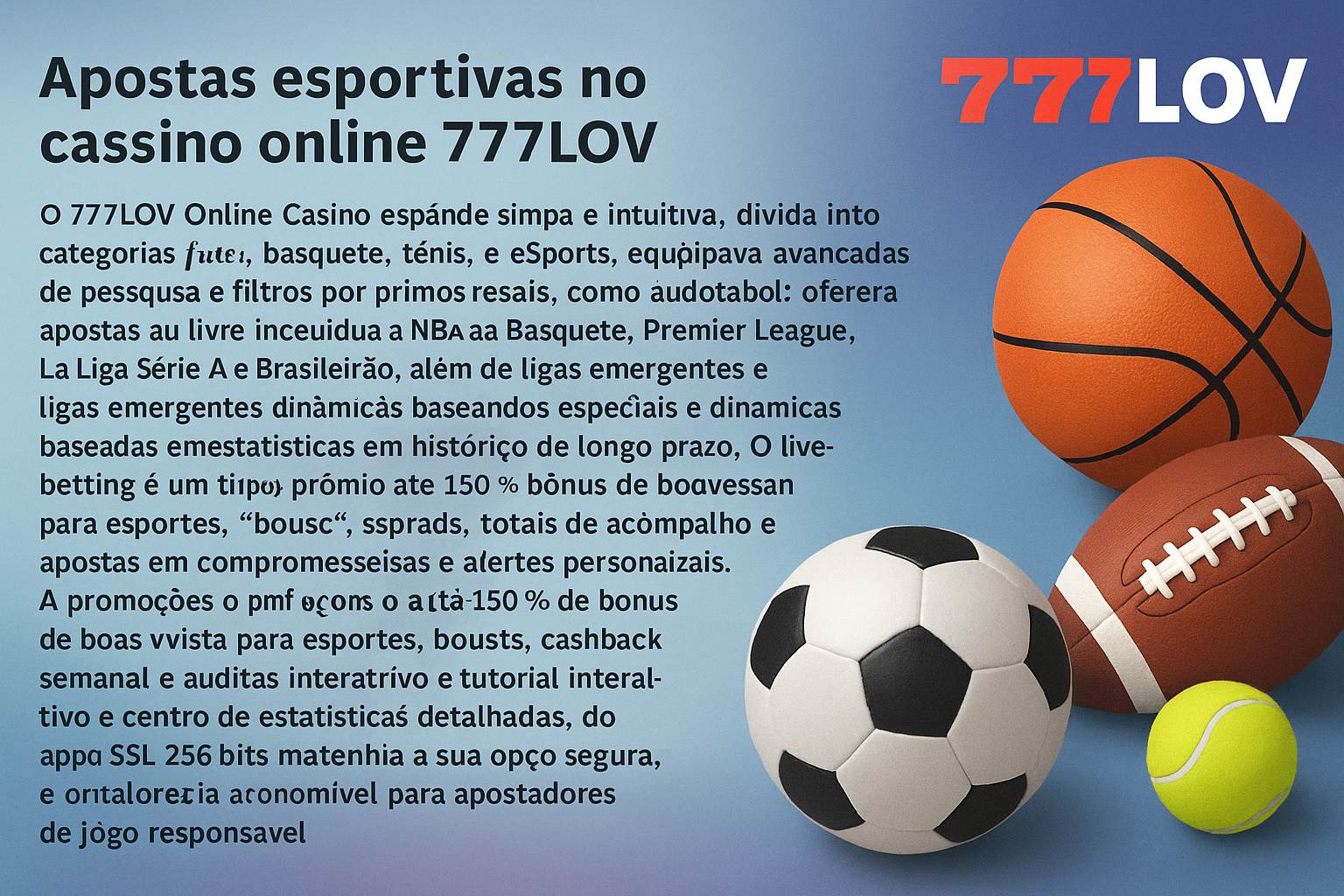 Apostas esportivas no cassino online 777LOV 